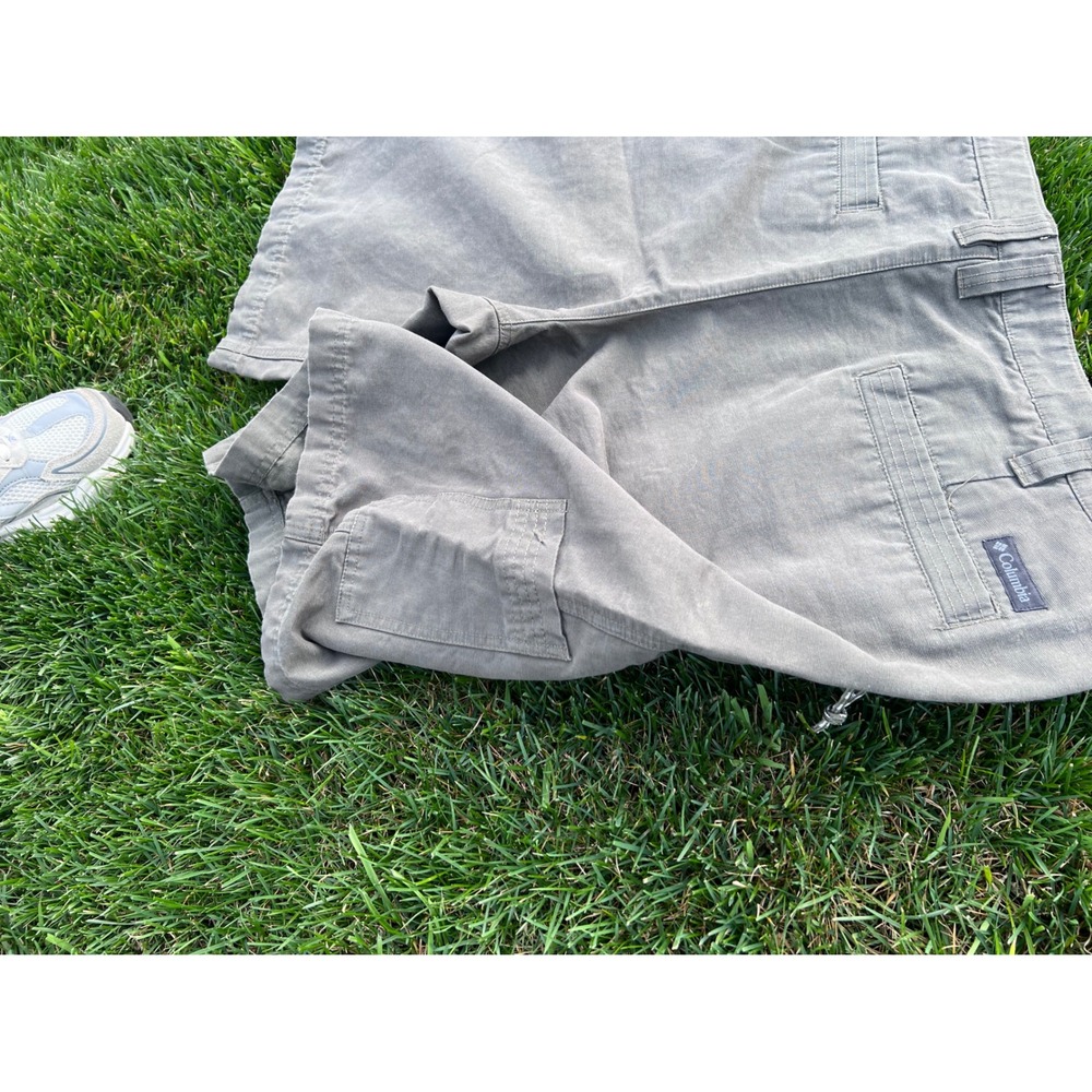 Columbia Mens Ridge Cloth Stonewashed Cotton Utility Shorts Gray 42 hiking - Picture 2 of 15